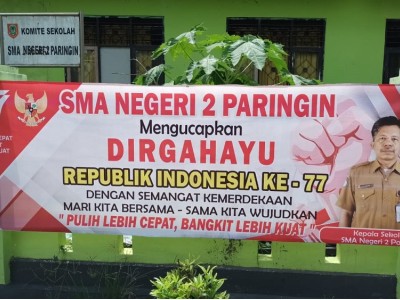 SMAN 2 Paringin Mengucapkan Dirgahayu Republik Indonesia Ke 77